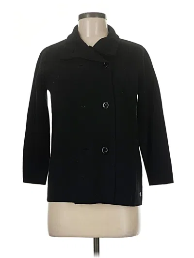 Pre-owned Lacoste Cardigan Sweater In Black