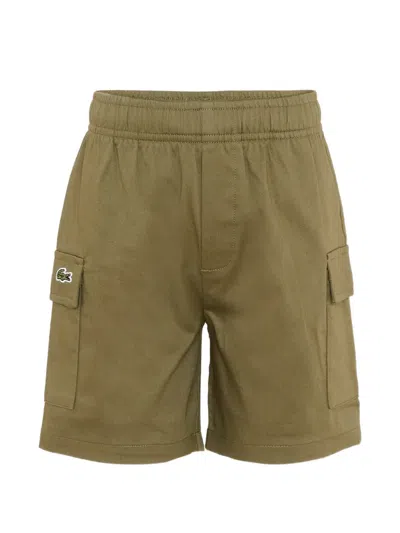 Lacoste Kids' Cargo Shorts In Green