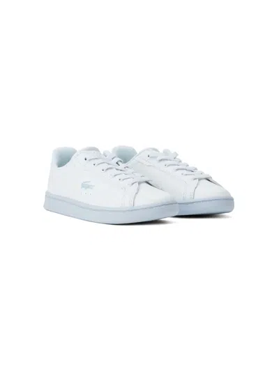 Lacoste Kids' Carnaby Pro Logo-print Sneakers In White