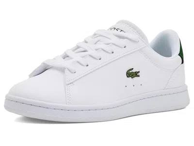 Lacoste Carnaby Set Sneakers (little Kid/big Kid) Kid's Shoes White/dark Green: 4 Big Kid M