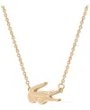 Lacoste Carnation Gold Tone Crocodile Necklace In Carnation Gold