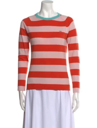 Pre-owned Lacoste Cashmere Striped Sweater In Multi