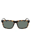 Lacoste Casual Elegance 56mm Rectangular Sunglasses In Brown