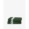 Lacoste Multicoloured Casual Logo-embroidered Organic-cotton Hand Towel 55cm X 100cm In Multicoloured