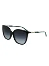Lacoste Cat-eye Frame Sunglasses In Black