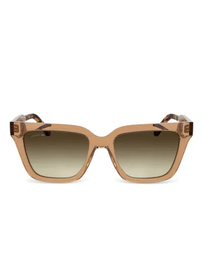 Lacoste Cat-eye Sunglasses In Brown