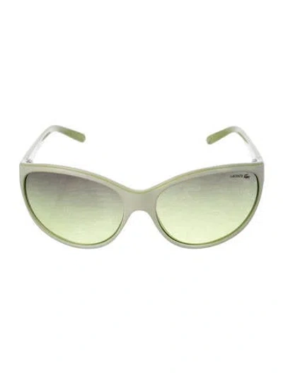 Pre-owned Lacoste Cat-eye Gradient Sunglasses In Green