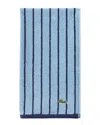Lacoste Centre Mark Cotton Jacquard Stripe Hand To In Blue