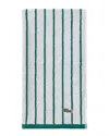 Lacoste Centre Mark Cotton Jacquard Stripe Hand Towel In Green