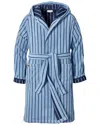 Lacoste Centre Mark Robe 100% Cotton In Blue