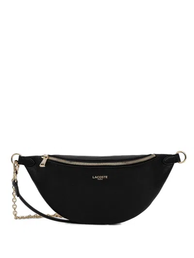 Lacoste Chain Satchel Clutch Bag In Black