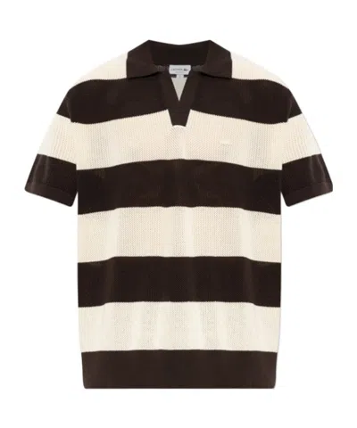 Lacoste Short-sleeved Polo Shirt In Black