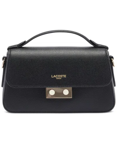 Lacoste Champs Elysees Medium Shoulder Bag In Black
