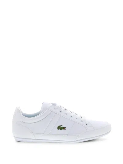 Lacoste Chaymon Lace-up Leather Sneakers In White