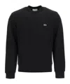 Lacoste Classic Fit Crewneck Sweatshirt In Black