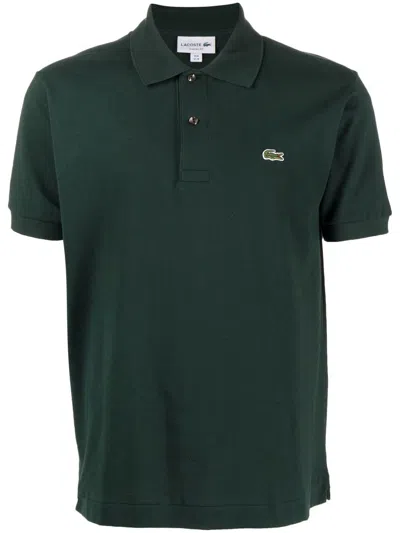 Lacoste Chest Logo-patch Polo Shirt In Green