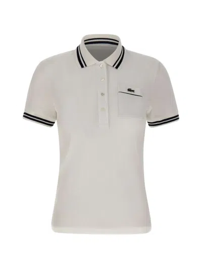 Lacoste Chest-pocket Polo Shirt In White
