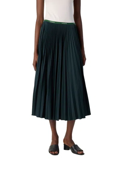 Lacoste Classic And Elegant Midi Skirt In Blue
