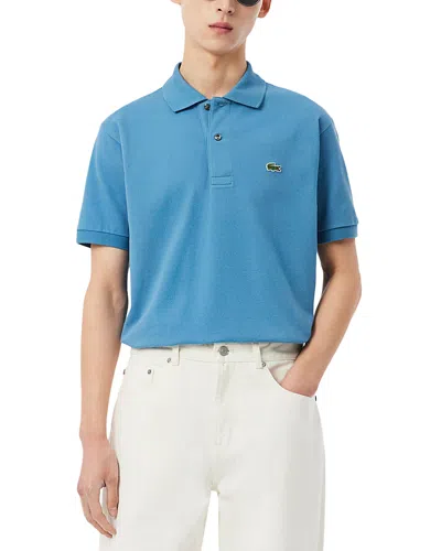 Lacoste Classic Cotton Pique Fashion Polo Shirt In Blue