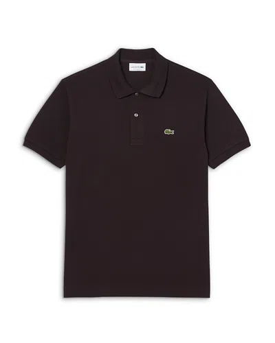 Lacoste Classic Cotton Pique Fashion Polo Shirt In Brown