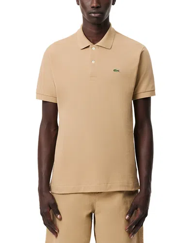 Lacoste Classic Cotton Pique Fashion Polo Shirt In Neutral