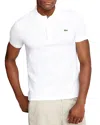 Lacoste Loose Fit Pique Polo Shirt In White