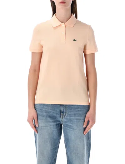 Lacoste Classic Cotton Polo Shirt For Women - Size 36 In Pink