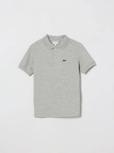 Lacoste Polo Shirt Kids Color Grey In Gray