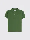 Lacoste Kids'  Classic Cotton Polo Shirt With Logo In Green