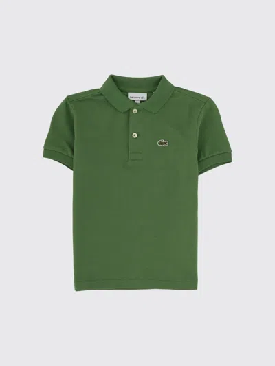 Lacoste Kids'  Classic Cotton Polo Shirt With Logo In Green