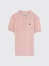 Lacoste Kids'  Classic Cotton Polo Shirt With Logo In Pink