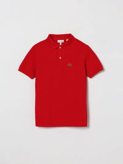 Lacoste Polo Shirt Kids Color Red