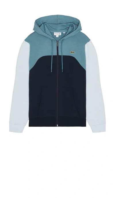 Lacoste Classic Fit Colorblock Track Jacket In Blue