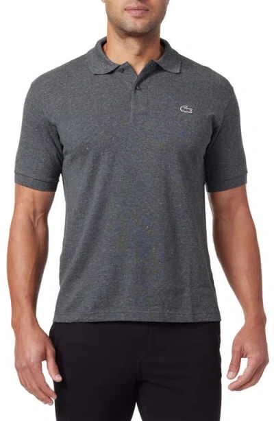 Lacoste Classic Fit Cotton Blend Polo In Gray