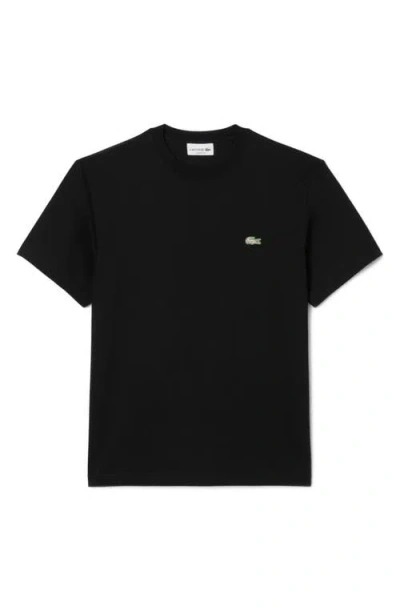 Lacoste Classic Fit Cotton Graphic T-shirt In Black
