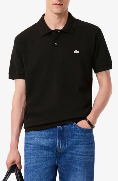 Lacoste Classic Fit Cotton Polo In Black
