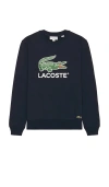 Lacoste Classic Fit Cotton Fleece Sweatshirt - Xxl - 7 In 藏青色