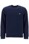 Lacoste Live Cotton Fleece Sweatshirt Navy Blue In Blue