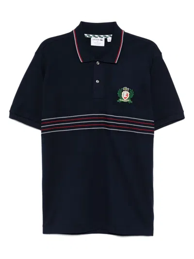 Lacoste Classic Fit L.12.12 Embroidered Shield Polo Shirt In Blue