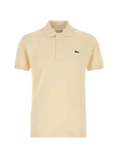 Lacoste Piquet Shirt Polo Collar Regular Fit In Neutral