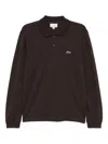 Lacoste Classic Fit Long-sleeved L.12.12 Polo In Brown