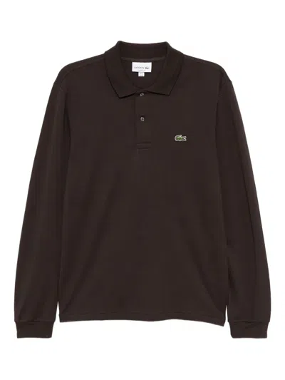 Lacoste Classic Fit Long-sleeved L.12.12 Polo In Brown