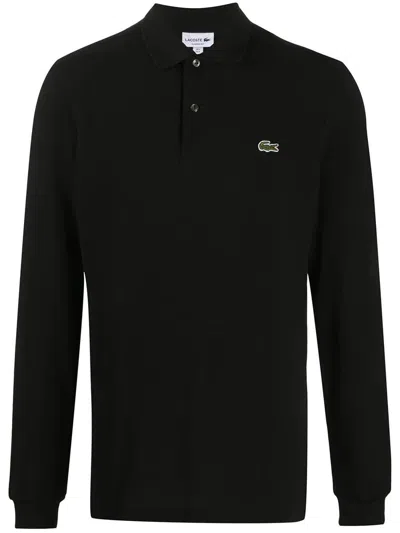 Lacoste Classic Fit Long-sleeved L.12.12 Polo Clothing In Black