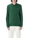 Moncler Lacoste Classic Fit L/s Polo Shirt In Green