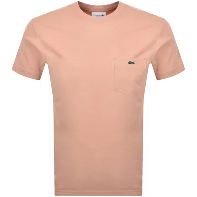 Lacoste Classic Fit Pocket T Shirt Pink