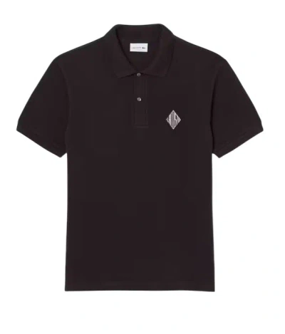 Lacoste Classic Fit Polo With Retro Logo Badge In Brown