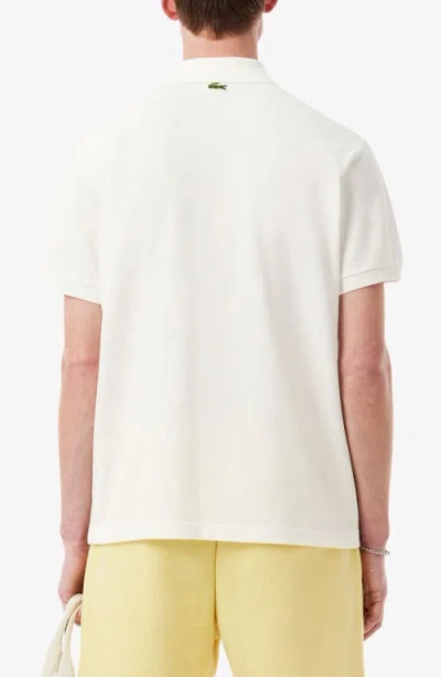 Lacoste Classic Fit Stencil Logo Cottion Polo In White