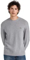 LACOSTE CLASSIC FIT WOOL SWEATER GREY CHINE