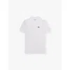 Lacoste Logo-embroidered Short-sleeved Polo Shirt In White