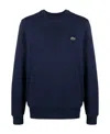 Lacoste Live Cotton Fleece Sweatshirt Navy Blue In Black